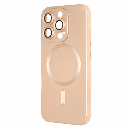 Силиконов калъф MagSF Full Color за iPhone 16 Pro, Златист