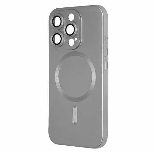 Силиконов калъф MagSF Full Color за iPhone 16 Pro Max, Сив