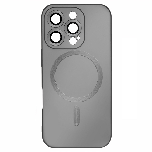 Силиконов калъф MagSF Full Color за iPhone 16 Pro Max, Сив