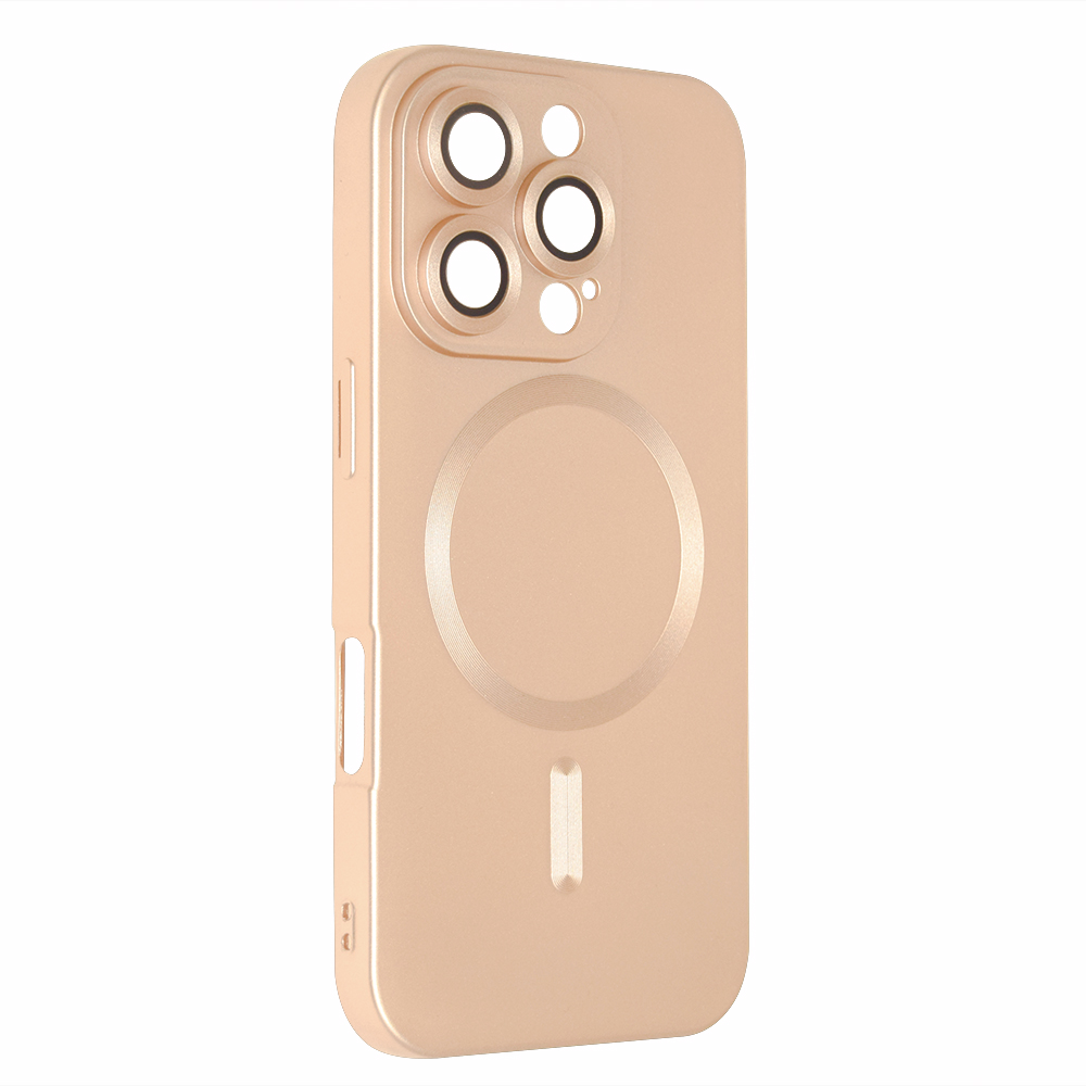 Силиконов калъф MagSF Full Color за iPhone 16 Pro Max, Златист