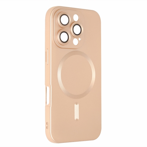 Силиконов калъф MagSF Full Color за iPhone 16 Pro Max, Златист