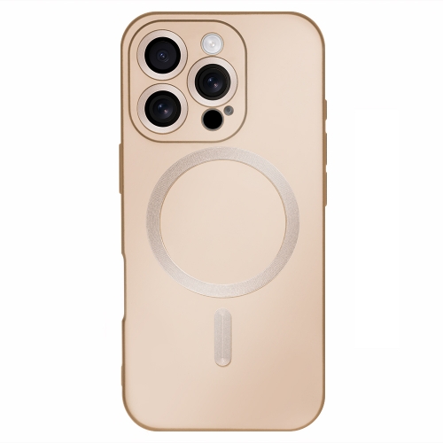 Силиконов калъф MagSF Full Color за iPhone 16 Pro Max, Златист