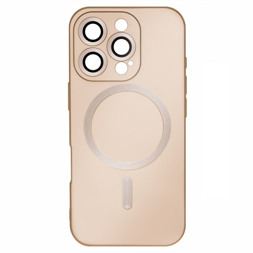 Силиконов калъф MagSF Full Color за iPhone 16 Pro Max, Златист