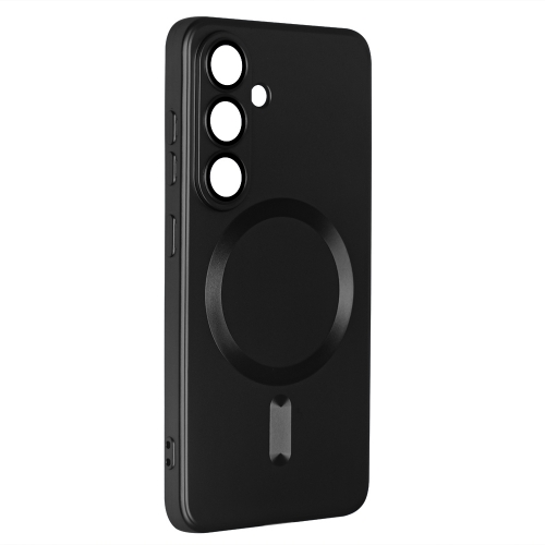 Силиконов калъф MagSF Full Color за Samsung Galaxy S24 FE, Черен