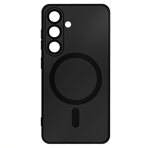 Силиконов калъф MagSF Full Color за Samsung Galaxy S24 FE, Черен