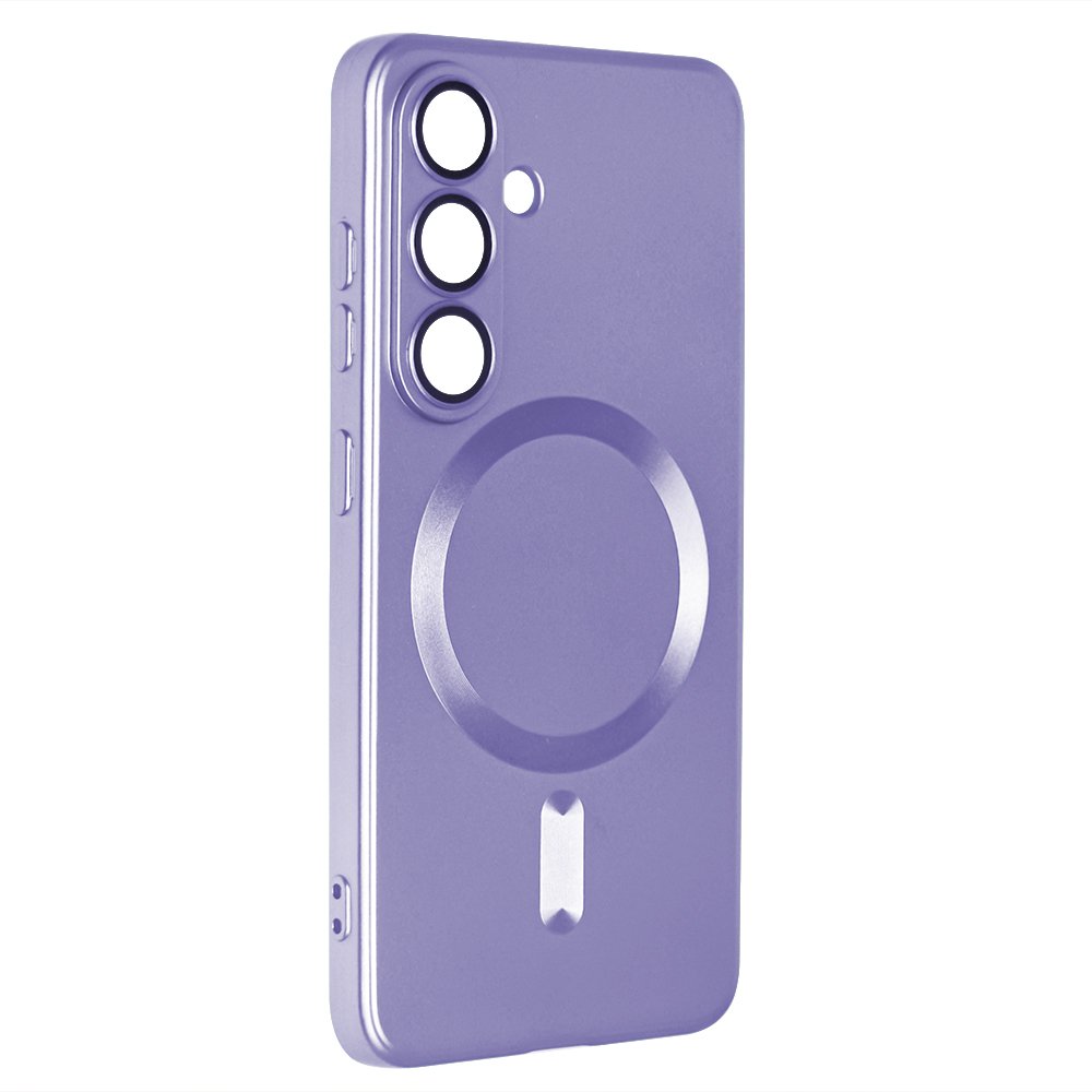 Силиконов калъф MagSF Full Color за Samsung Galaxy S25, Лилав