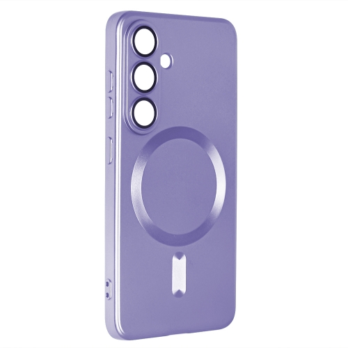 Силиконов калъф MagSF Full Color за Samsung Galaxy S25, Лилав