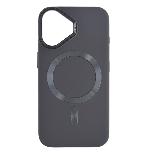Пластмасов калъф MagSF Hard Luxury за iPhone 16, Тъмно сив