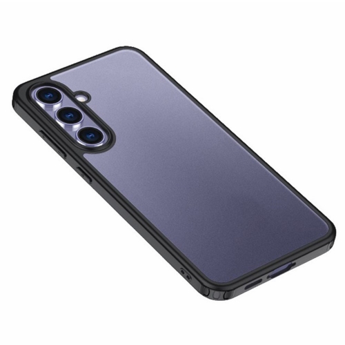 Удароустойчив калъф Airbag за Samsung Galaxy S25, Черен-прозрачен