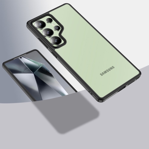 Удароустойчив калъф Airbag за Samsung Galaxy S25 Ultra, Черен - прозрачен