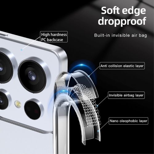 Удароустойчив калъф Airbag за Samsung Galaxy S25 Ultra, Прозрачен