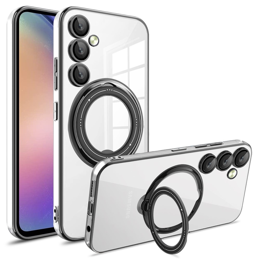 Силиконов калъф Magnetic Kickstand за Samsung Galaxy S25, Черен