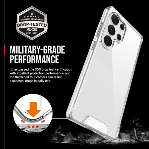 Удароустойчив калъф Space Acrylic за Samsung Galaxy S25 Ultra, Прозрачен