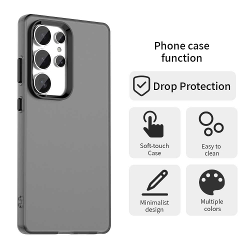 Удароустойчив калъф Shockproof Matt за Samsung Galaxy S25 Ultra, Черен