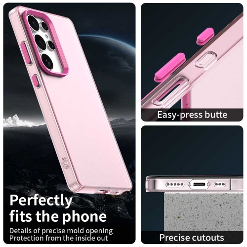 Удароустойчив калъф Shockproof Matt за Samsung Galaxy S25 Ultra, Розов