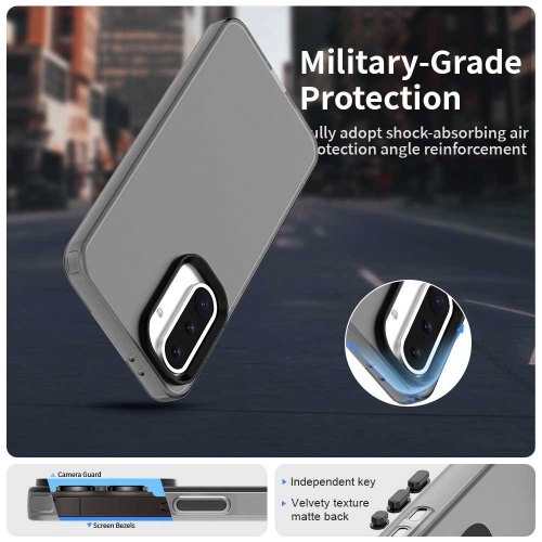 Удароустойчив калъф Shockproof Matt за Samsung Galaxy A36 / A56 5G / A37 5G, Черен