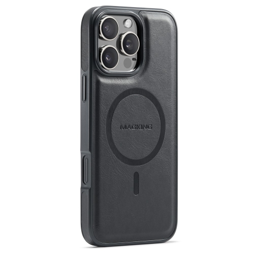 Удароустойчив калъф MAGKING K1 за iPhone 16 Pro, Черен