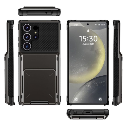 Удароустойчив калъф Dual Layer за Samsung Galaxy S25 Ultra, Черен