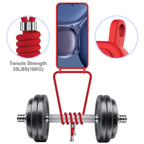 Силиконов калъф Card Holder за Samsung Galaxy S25, Червен