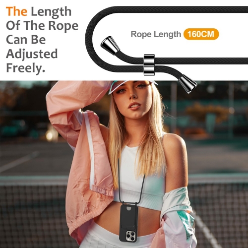 Силиконов калъф Card Holder за iPhone 16 Pro Max, Черен
