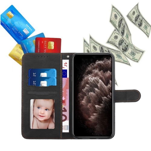 Калъф тефтер Wallet YX0010 за Samsung Galaxy S25 Plus, Черен
