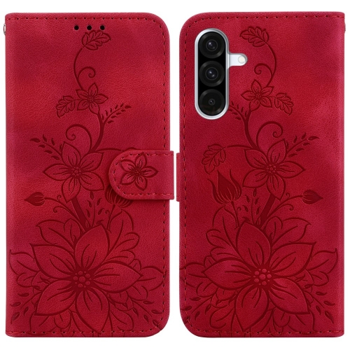 Калъф Тефтер Lily Flower за Samsung Galaxy A26 5G, Червен
