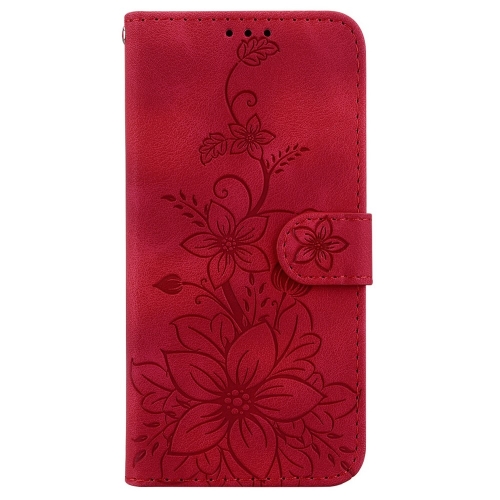 Калъф Тефтер Lily Flower за Samsung Galaxy A26 5G, Червен