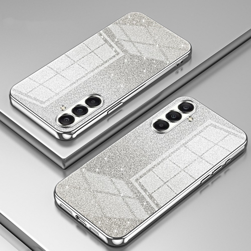 Силиконов калъф Electroplating Glitter за Samsung Galaxy A26 5G, Сребрист