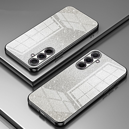 Силиконов калъф Electroplating Glitter за Samsung Galaxy A56 5G, Черен