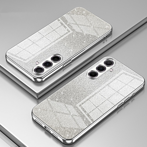 Силиконов калъф Electroplating Glitter за Samsung Galaxy A56 5G, Сребрист