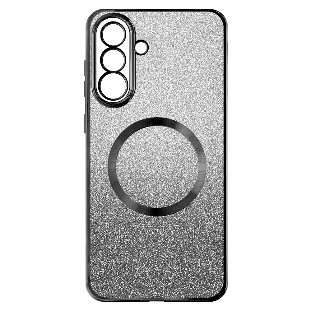 Силиконов калъф Electroplating MagSF за Samsung Galaxy A36 5G / A37 5G, Черен