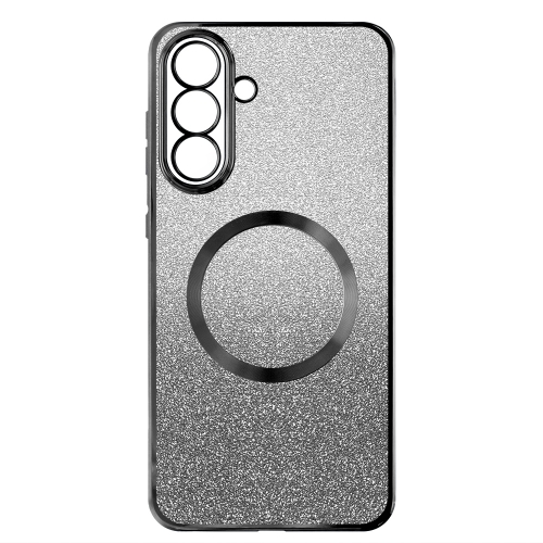 Силиконов калъф Electroplating MagSF за Samsung Galaxy A55 5G, Черен