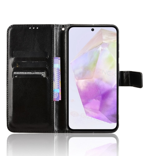 Калъф Тефтер Crazy Horse за Samsung Galaxy A36 5G / A37 5G, Черен