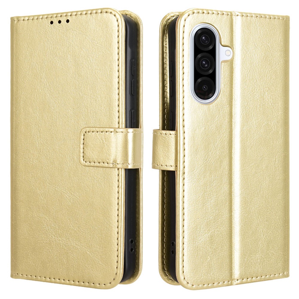 Калъф Тефтер Crazy Horse за Samsung Galaxy A36 5G / A37 5G, Златист