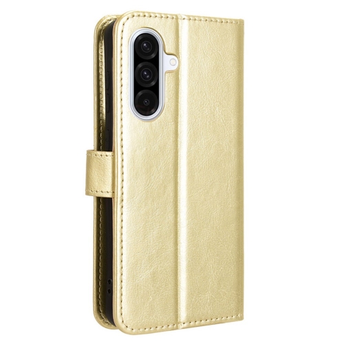 Калъф Тефтер Crazy Horse за Samsung Galaxy A36 5G / A37 5G, Златист