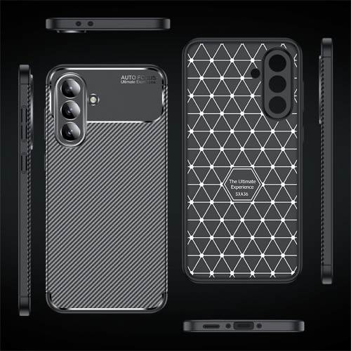 Силиконов Калъф Carbon Fiber Texture за Samsung Galaxy A36 5G / A37 5G, Черен