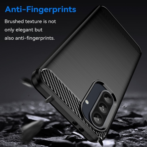 Силиконов калъф Carbon Fibre за Samsung Galaxy A56 5G, Черен