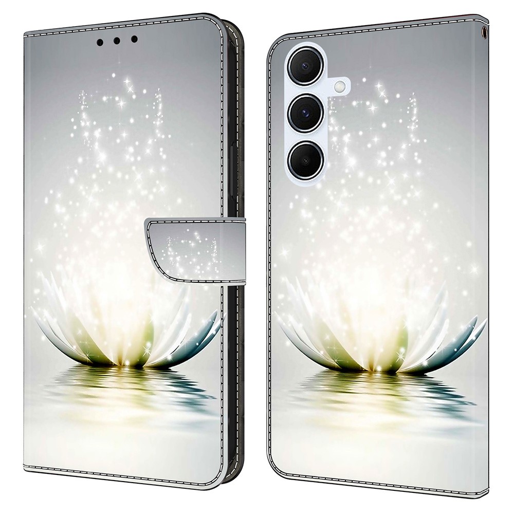 Калъф Тефтер 3D Pattern за Samsung Galaxy A36 5G / A56 5G / A37 5G, Лотос