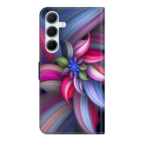 Калъф Тефтер 3D Pattern за Samsung Galaxy A36 5G / A56 5G / A37 5G, Шарено цвете