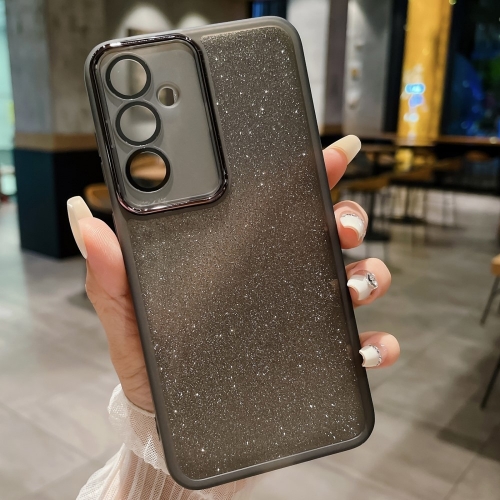 Силиконов калъф Glitter Sticker за Samsung Galaxy A56 5G, Черен