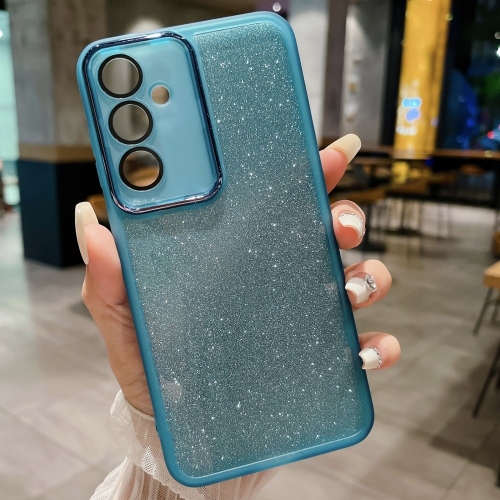 Силиконов калъф Glitter Sticker за Samsung Galaxy A56 5G, Син
