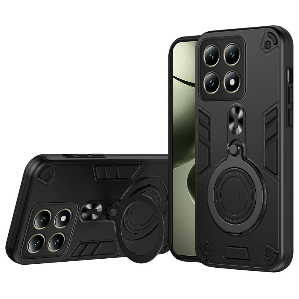 Удароустойчив калъф Rotating Kickstand за Xiaomi 14T, Черен