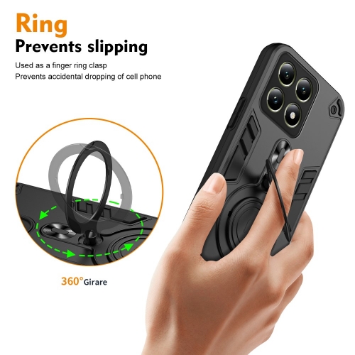 Удароустойчив калъф Rotating Kickstand за Xiaomi 14T, Черен