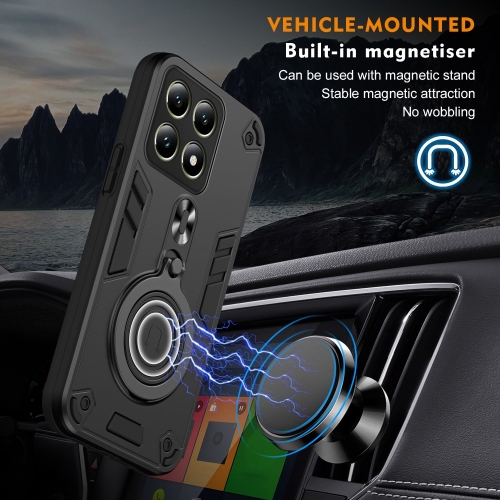 Удароустойчив калъф Rotating Kickstand за Xiaomi 14T, Черен