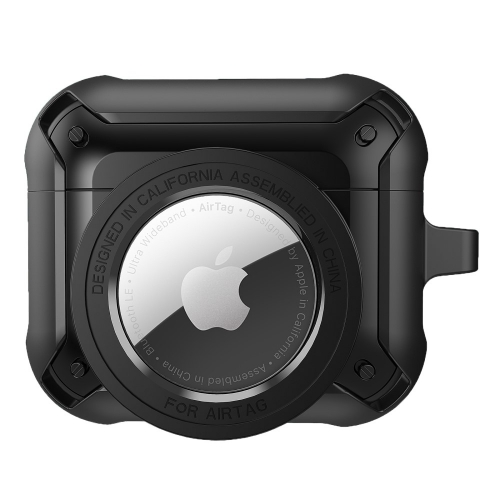 Калъф за слушалки AirPods 3 с протекция за AirTag Smart Tracker, Черен