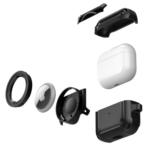 Калъф за слушалки AirPods 3 с протекция за AirTag Smart Tracker, Черен
