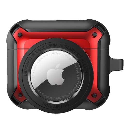 Калъф за слушалки AirPods 3 с протекция за AirTag Smart Tracker, Червен