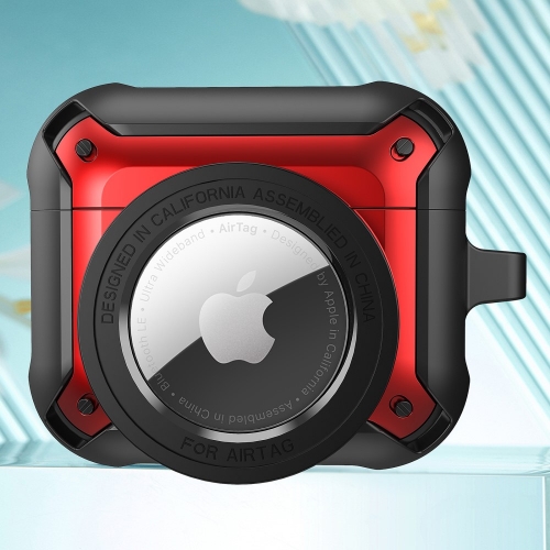 Калъф за слушалки AirPods 3 с протекция за AirTag Smart Tracker, Червен
