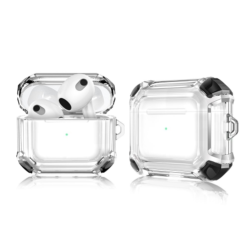 Калъф Dual Color with Keyring за слушалки AirPods 3, Прозрачен-черен