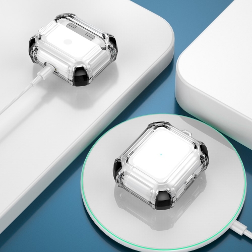 Калъф Dual Color with Keyring за слушалки AirPods 3, Прозрачен-черен